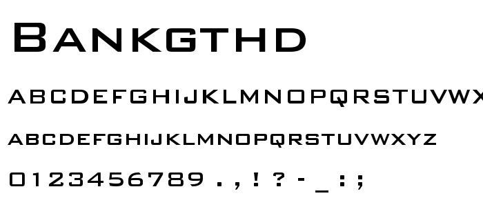 Bankgthd font