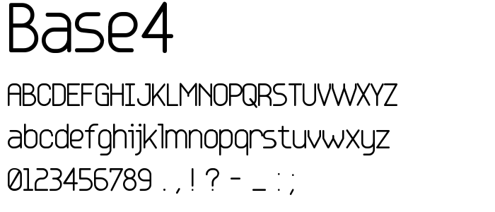 Base4 font