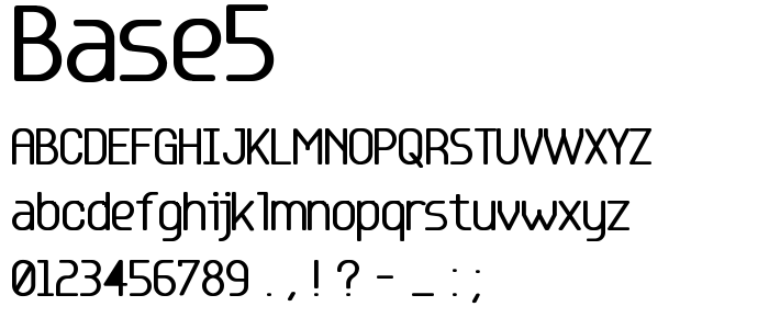 Base5 font