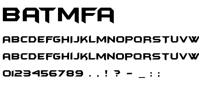 Batmfa font