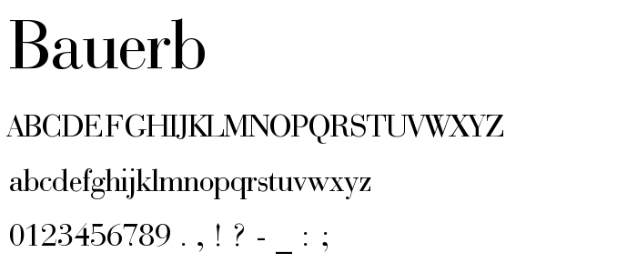 Bauerb font