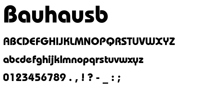 Bauhausb font