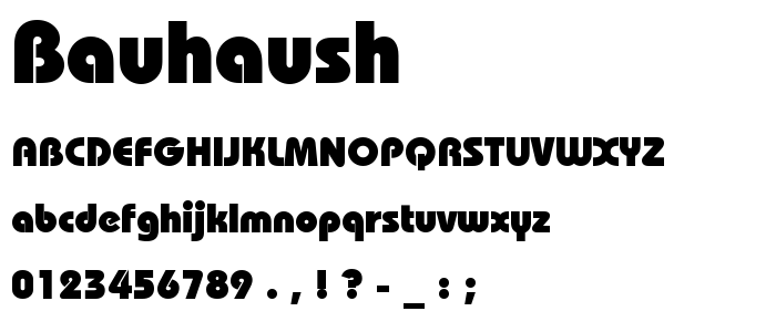 Bauhaush font