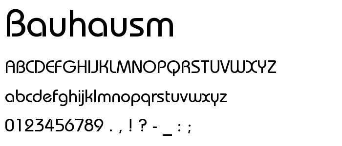 Bauhausm font