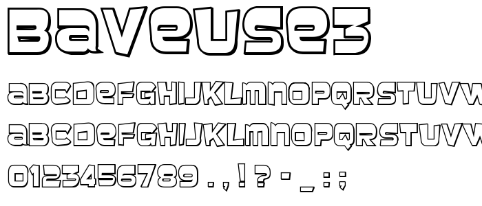 Baveuse3 font