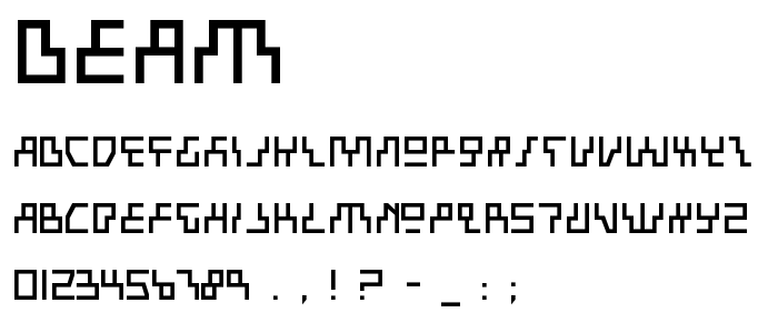 Beam font