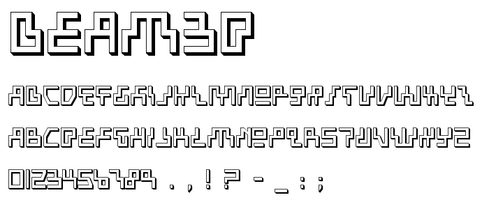 Beam3d font