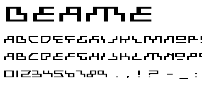 Beame font