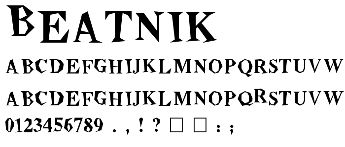 Beatnik font