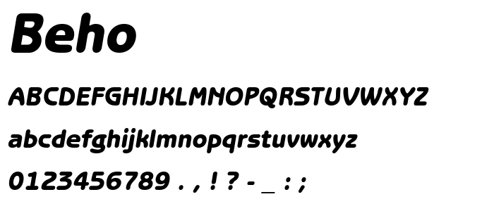 Beho font