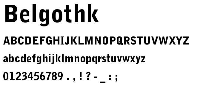 Belgothk font