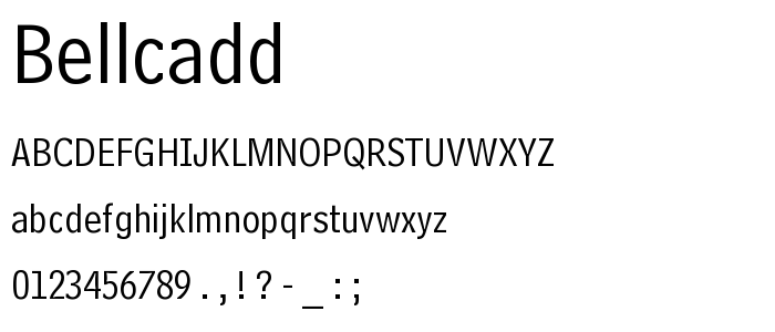 Bellcadd font