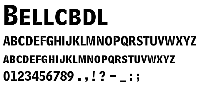 Bellcbdl font