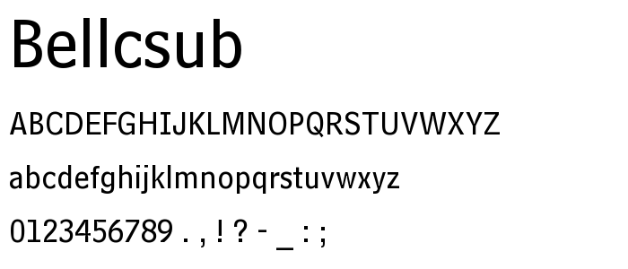 Bellcsub font