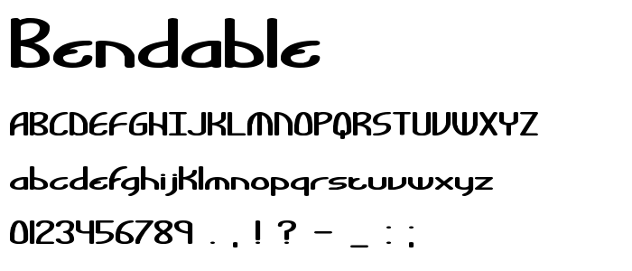 Bendable font