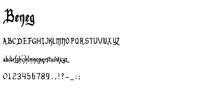 Beneg font