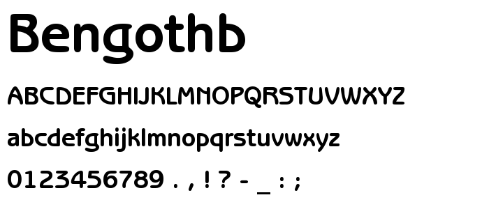 Bengothb font