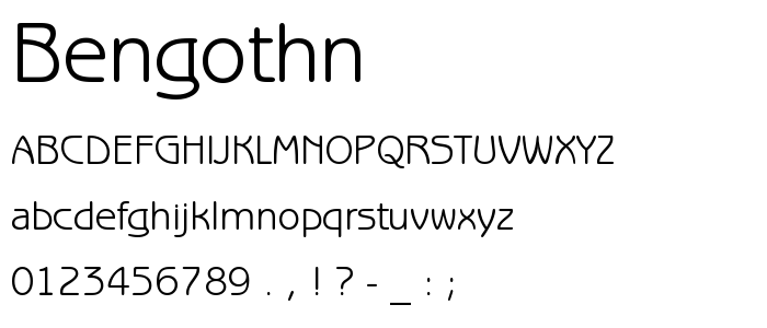 Bengothn font