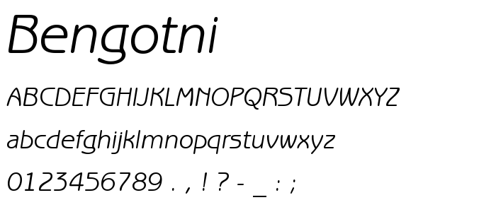 Bengotni font