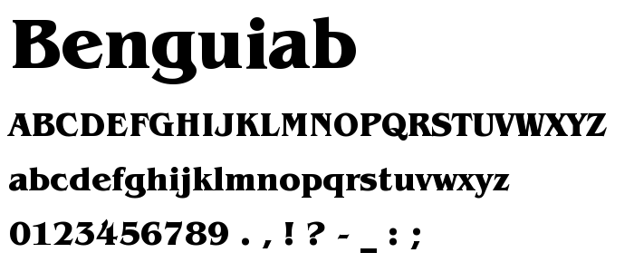 Benguiab font