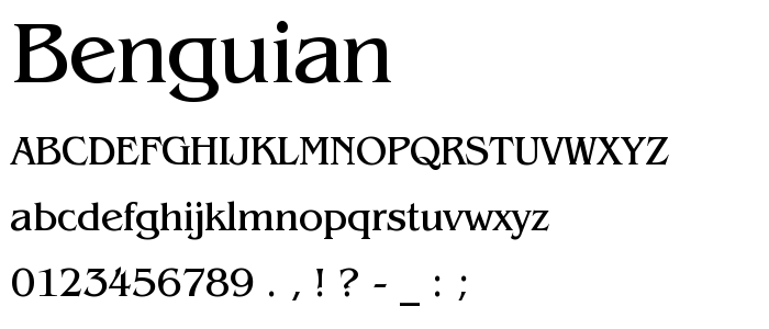 Benguian font