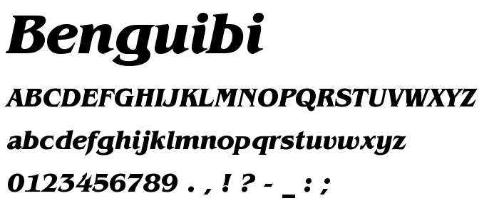 Benguibi font