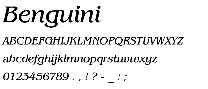 Benguini font