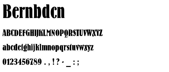 Bernbdcn font