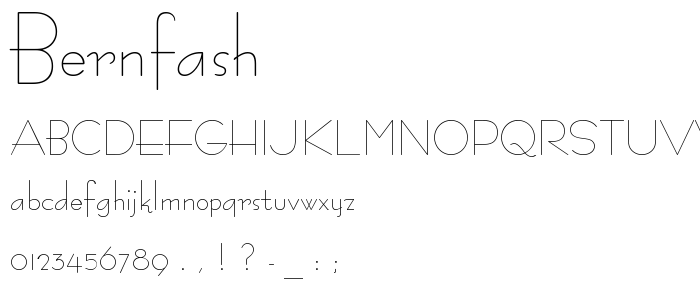 Bernfash font