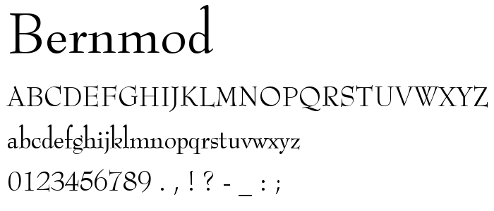 Bernmod font