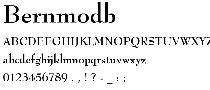 Bernmodb font
