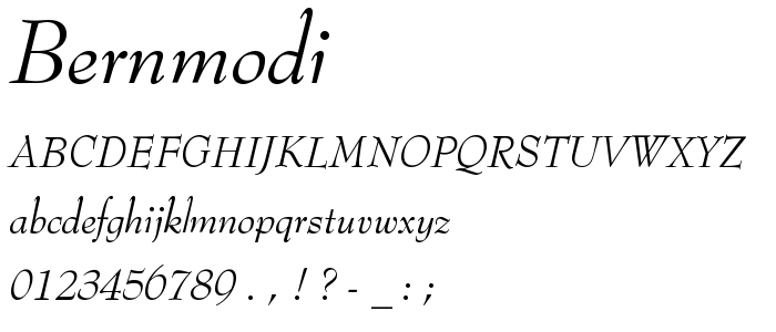 Bernmodi font