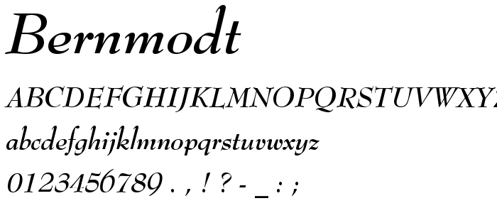 Bernmodt font