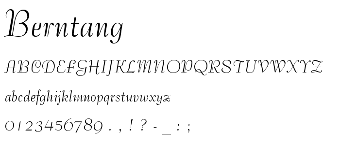 Berntang font