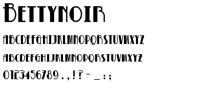 Bettynoir font