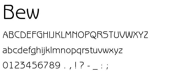 Bew font