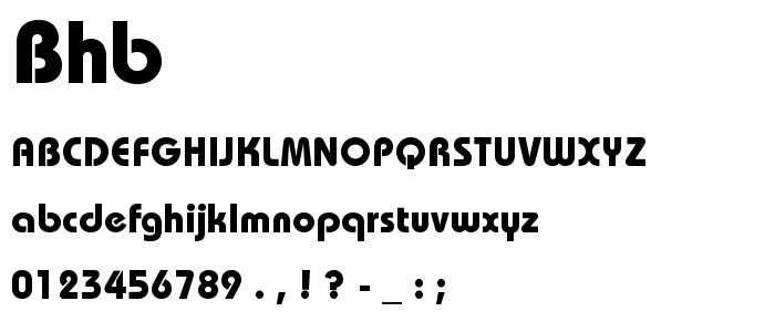 Bhb font