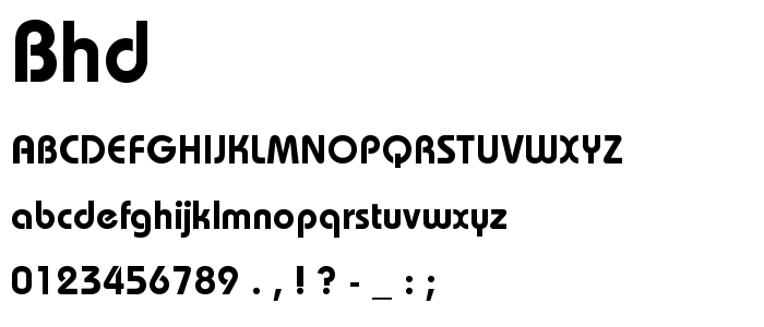 Bhd font