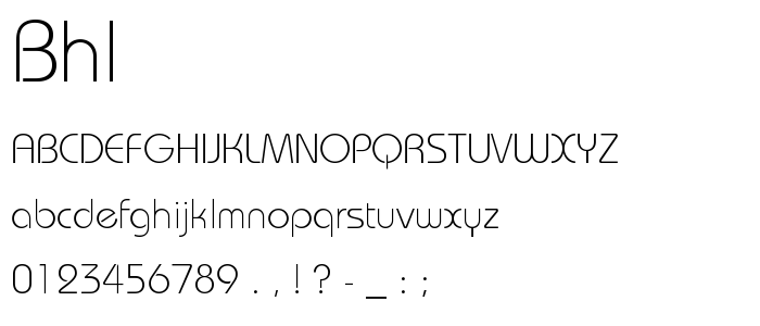 Bhl font