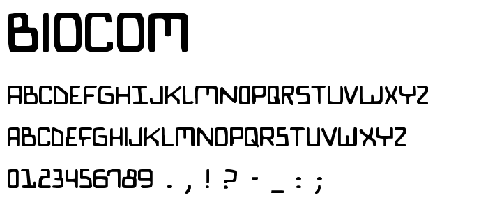 Biocom font