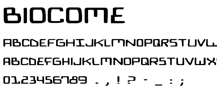 Biocome font