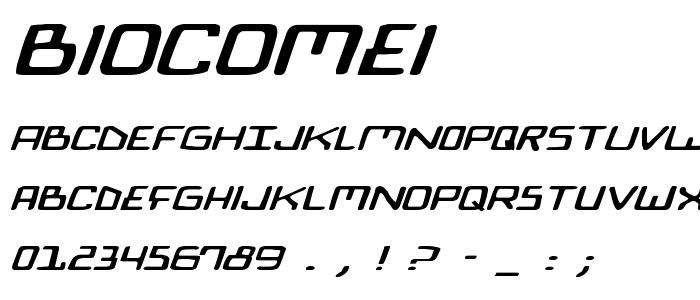 Biocomei font