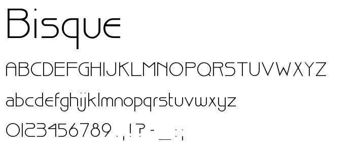 Bisque font