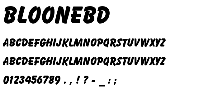 Bloonebd font