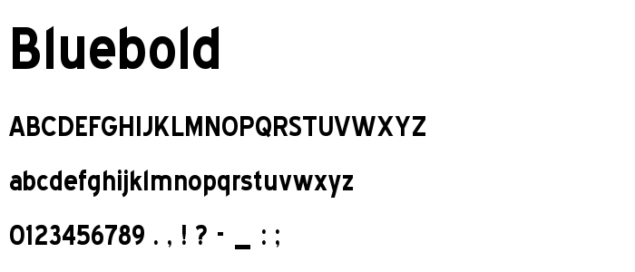 Bluebold font