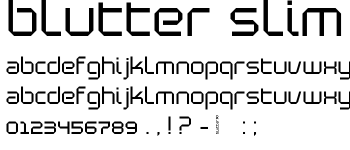 Blutter_Slim font