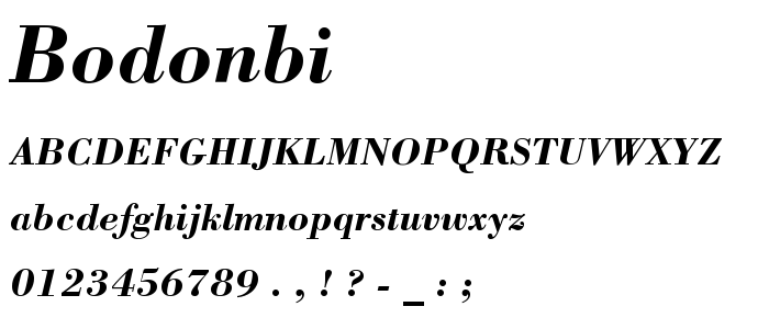 Bodonbi font