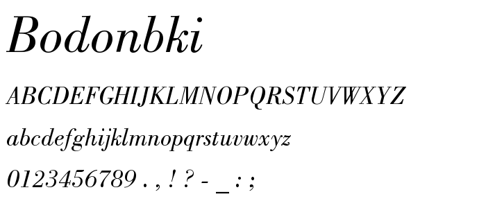 Bodonbki font