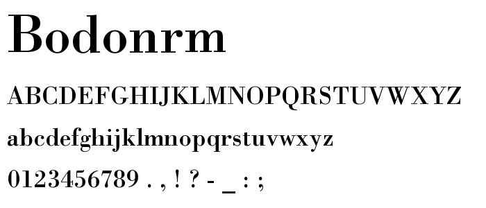 Bodonrm font