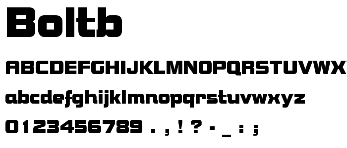 Boltb font